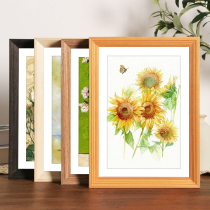 Wooden big photo frame hanging wall picture frame framing 16 inch 20 photo puzzle poster display frame customized image frame A3a4