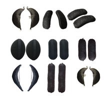 Ancient costume wig can be bent pure hair Horn hair bag hair rod Hair board Crescent bag Hanfu hair fluffy pad hair device