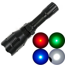 802 Long range L2 strong light flashlight spotlight super bright white red blue green yellow light home beekeeping Emergency Lighting Outdoor
