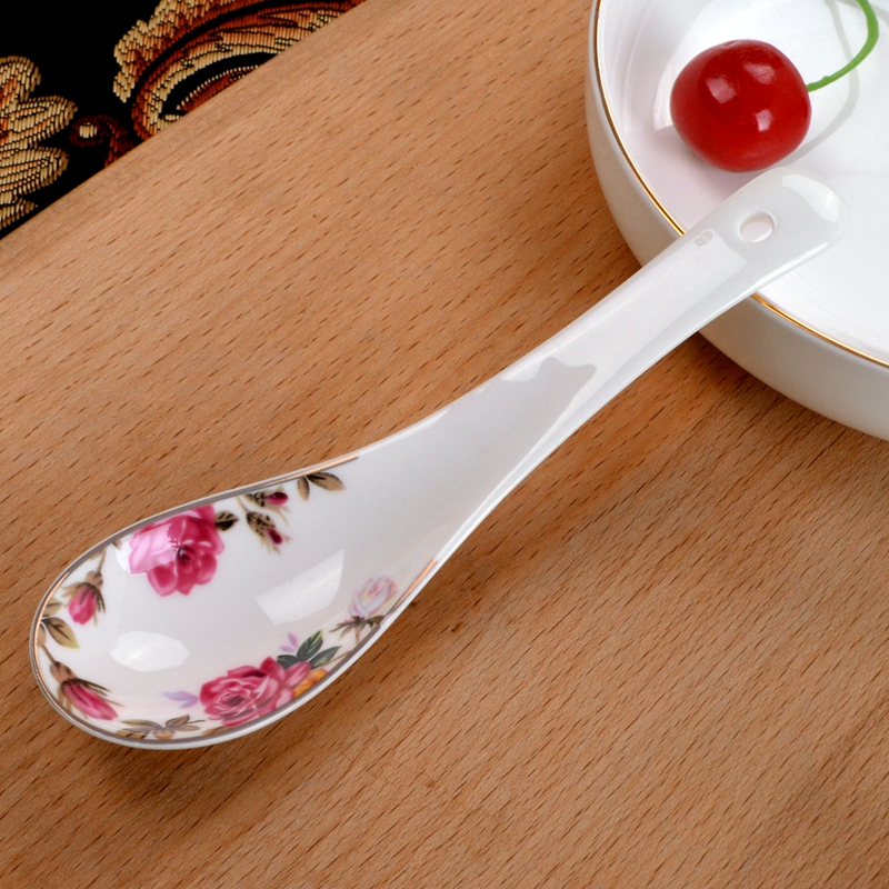 Small spoon of household ceramic spoon to eat spoon ipads porcelain paint Small spoon