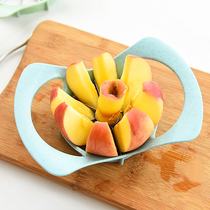 Wheat straw creative environmental protection stainless steel Apple cutter fruit slicer fruit cutter fruit cutter fruit divider