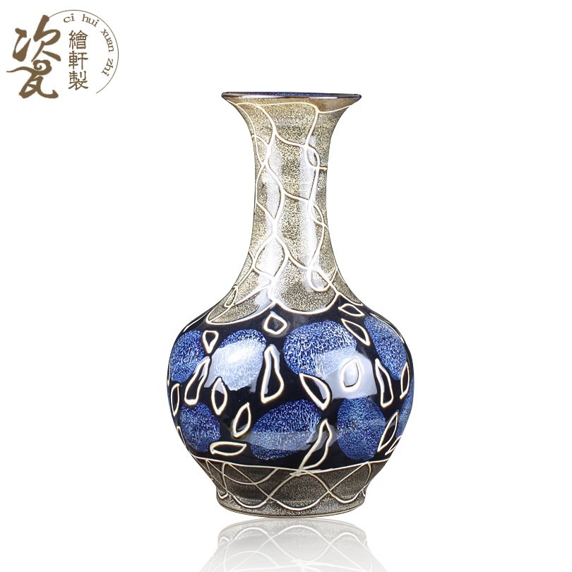 Under the modern manual its of jingdezhen ceramics glaze color vase household ornaments