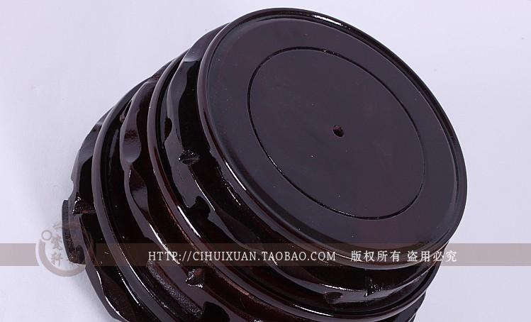 Wooden round bottle flowerpot vase base Wooden bridge, decorations furnishing articles base can rotate the base