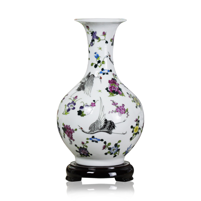 Jingdezhen ceramics vase frosted luminous porcelain bottles of modern home furnishing articles home decoration