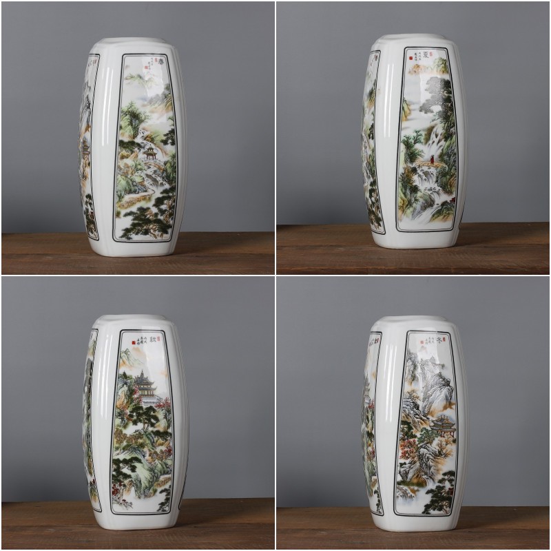 Jingdezhen ceramics creative spring, summer, autumn and winter vases, I and contracted sitting room home furnishing articles