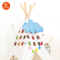 Infanton Childrens tent Home decoration Handmade clouds and raindrops Non-woven art wall stickers New Year pendant arrangement