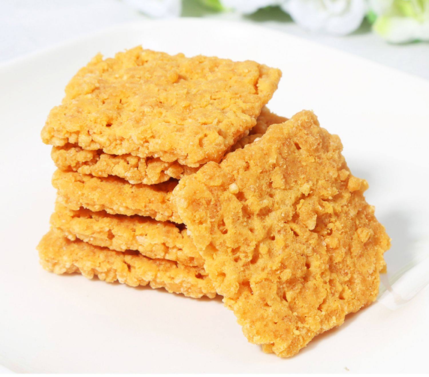 幸运小筑蟹香咸蛋黄锅巴网红零食办公室小吃休闲手工糯米锅巴150g