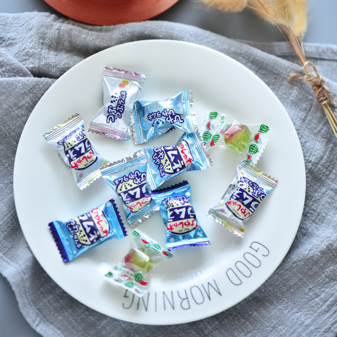 日本*扇雀饴本铺4味清凉玻珠汽水苏打&盐味西瓜糖果 单颗装 219