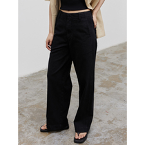 RandomPiece Spring Summer New Pint Classic Medium-high Waist Loose Broadlegged Pure Cotton Casual Jeans Women