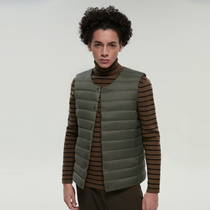 Bosideng thin down vest mens 2021 autumn new inner and outer wear round neck mens down jacket vest jacket