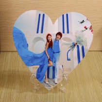 Thermal transfer heart-shaped porcelain plate painting ceramic tile painting 16*20CM sublimation porcelain plate painting personalized DIY porcelain plate