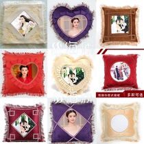 Thermal transfer printing European pillow pillowcase Sofa pillow seat cushion Waist pillow backrest Bedside pillow Car diy printing