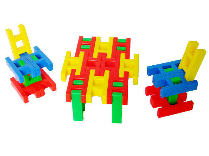 好乐塑料拼插积木幼儿桌面智力积木拼接玩具儿童益智拼装积木包邮