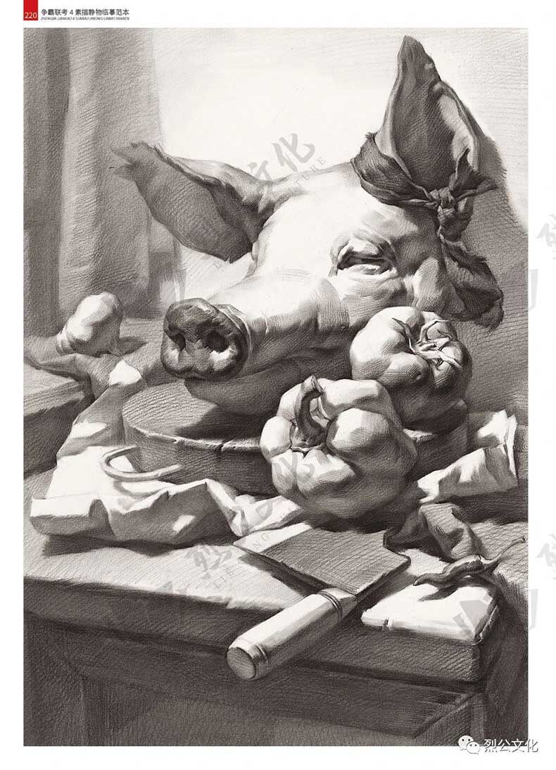 争霸联考4素描静物临摹范本2020烈公文化黎伟立单个组合几何体静物