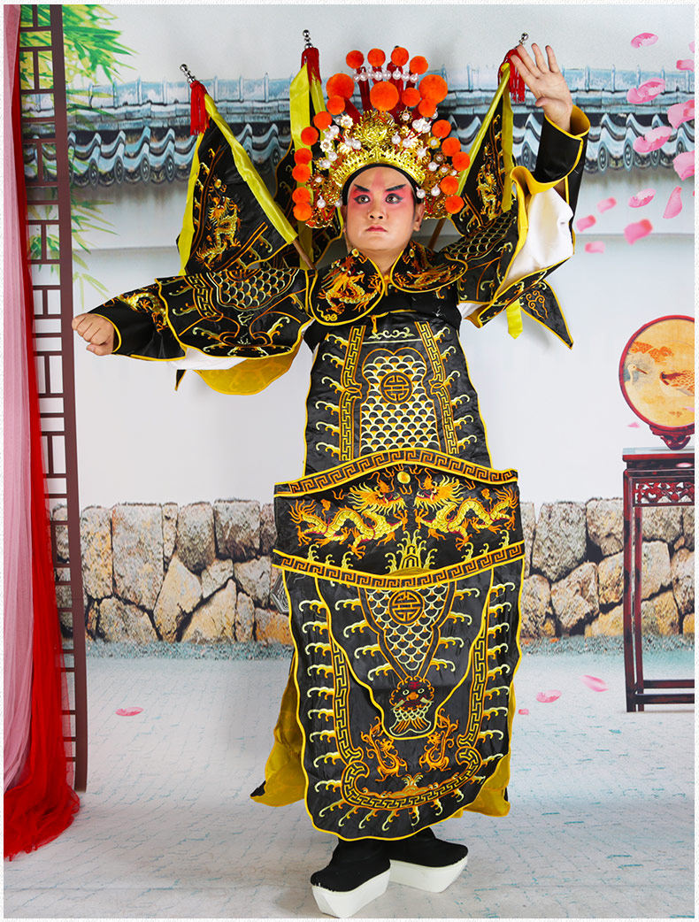 京剧男靠戏曲大靠武生服装武将靠旗小生花脸将军戏装古装霸王男靠