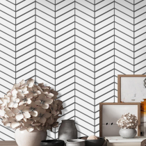 Nordic tile simple herringbone geometric fish mosaic kitchen bathroom wall brick shop living room background wall