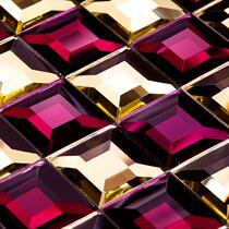 (Linus) glass mosaic purple gold mirror MJM10 mosaic TV background wall mosaic mirror