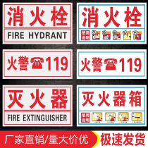 Fire extinguisher Fire Hydrant Fire Box Fire Alarm 119 Sticker Signs Usage Indication Signs