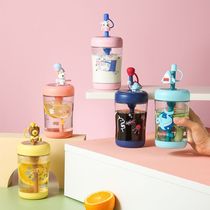 Cup Bear High Face Value Straw Cup Children Summer Girl Cute Childrens Water Cup Pregnant Woman Maternal Adult Cold Extraction Cup