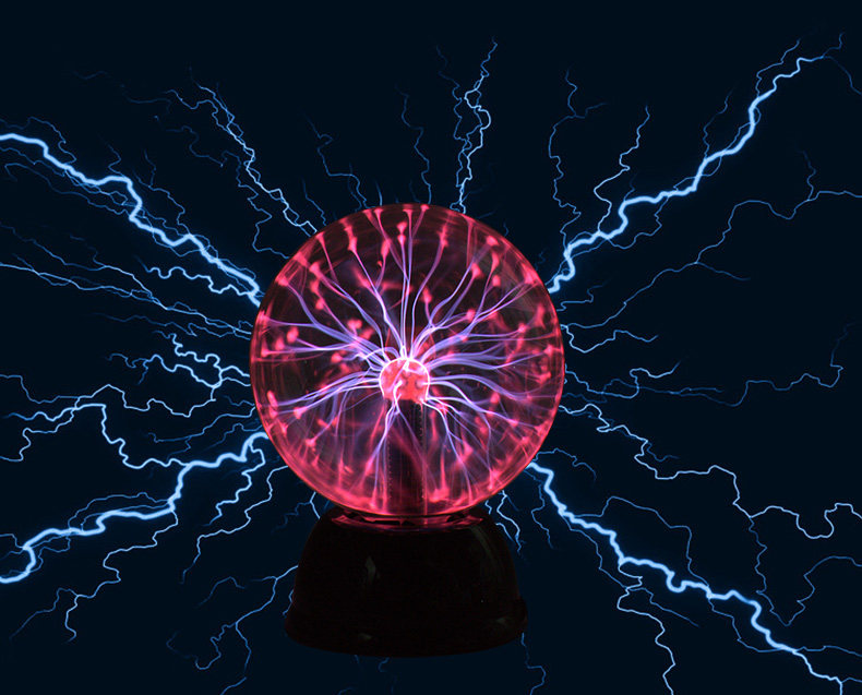 8寸蓝牙电离子魔灯辉光球闪电球离子球静电水晶魔法球电球感应球_7折