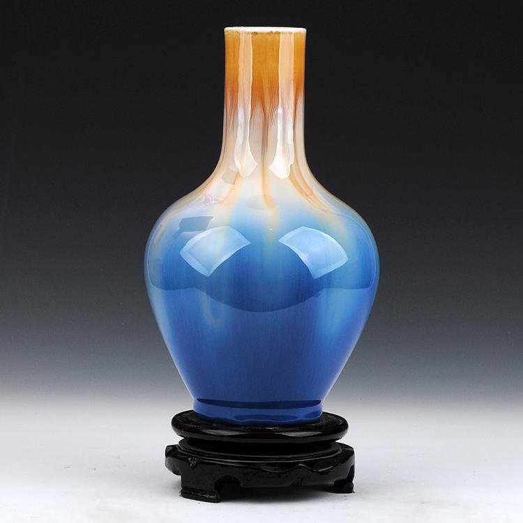 Antique Chinese jingdezhen ceramics characteristic borneol crack glaze up vase decoration handicraft furnishing articles