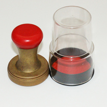 Financial seal box round seal box seal box official seal box Financial special transparent storage seal box built-in stamp