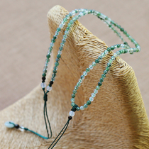 Suqu original handmade natural water plant agate lanyard telescopic fixed Jade Jade Buddha safe buckle pendant necklace