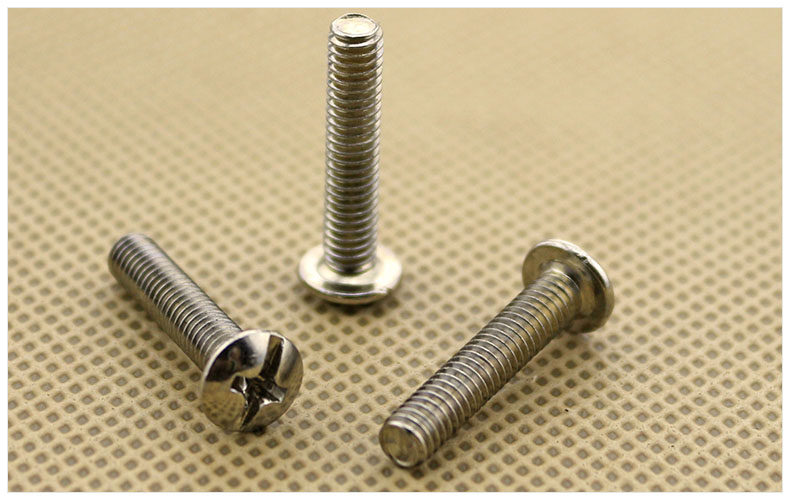 大扁头十字螺丝钉 蘑菇头十字头机牙螺钉 m4 m6 白锌 镀镍