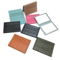 Genuine Leather Folio Large Capacity Drivers Wallet Multi-Position Ultra Slim Card Bag Documents Clip Zero Money Bag 1212 Ex