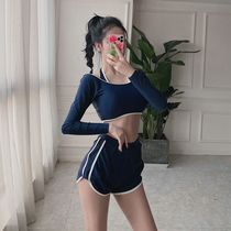 Tuep South Korea Ins South Korea Ins Conservative Split Swimsuit Womens Summer Four Sets High Waist Veil Slim Spa Swimming Dress