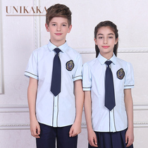 Summer school uniforms for primary and secondary school students kindergarten uniforms children's summer class uniforms custom shirts British academic style suits