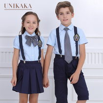 Kindergarten uniforms summer school uniforms performance costumes childrens summer class uniforms British style