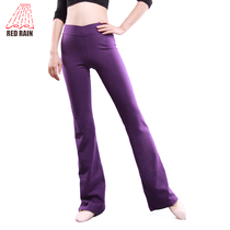 Red rain dance pants Pants Body pants Female flared pants Training yoga aerobics low waist dance practice pants Black