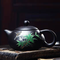 Yixing purple sand teapot pure hand painted purple sand original mine Zhumud size with filter ball kung fu tea maker tea set