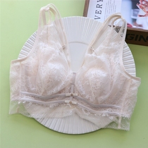 Sexy lace French underwear womens thin autumn and winter pure girl beauty back gathering bra soft steel ring