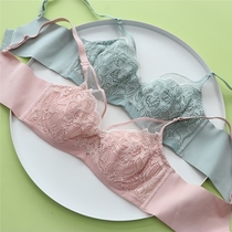 Thin Sexual Apologetes Lace Milk Hood Breathable no scar bra Soft steel ring No sponge lingerie Girl 85C90C