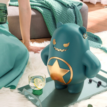 The bullet bear piggy bank can only enter the piggy bank the creative unique male and female students are not able to take the piggy bank home furnishings