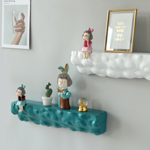 Meng fun girl cloud TV wall shelf creative living room bedroom bedside wall hanging decorative shelf