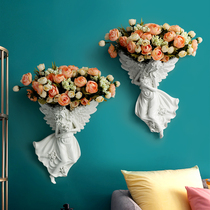 European-style wall vase wall decoration creative living room aisle sofa TV background wall decoration pendant wall decoration