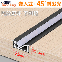 Embedded led cabinet light Display cabinet light strip Wall cabinet bottom board Wine cabinet wardrobe light with cloakroom induction light