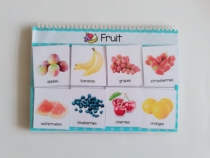 Food classification cognitive quiet book plastic sealed finished DIY English Enlightenment cognitive paste interactive book