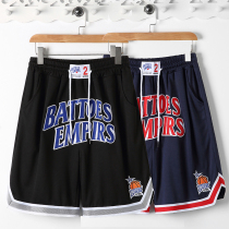 Summer Day Ensemble Embroidery American High Street Shorts Men Loose Big Code Straight Drum Casual Sports 50% Pants Trendy Pants