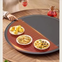 美的石墨烯暖菜板 旋转保温 餐桌加热垫神器