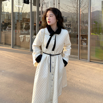 Princess Childrens Spring Clothing Autumn Dress dress 2021 The new lady of the new woman receives a waist and Han version temperament to repair a butterfly knot lace