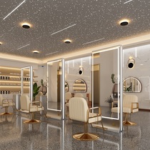 New light barber shop mirror net red hairdressing mirror hair salon special hot dyeing hair cutting stainless steel single double-sided mirror