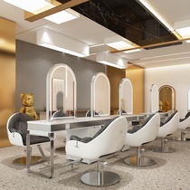 Net red hot dyeing area hair cutting mirror hairdressing shop mirror hair salon dedicated LED touch tide simple double-sided