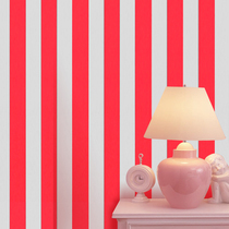 Modern simple blue and white striped Mediterranean wallpaper Red and white striped black and white wallpaper room background wall Childrens room