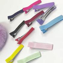 5cm children hairclip jewelry bifurcation clip manual D ribbed webbing package hairclip material headdress accessories