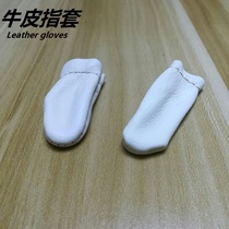 Thimble leather hand stitched cowhide finger cuff (protection finger) 1 Set 2