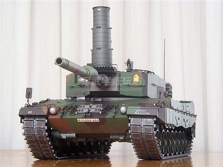 德国豹2a4主战坦克 纸模型 1:16 超精细 手工diy 军武宅 纸艺